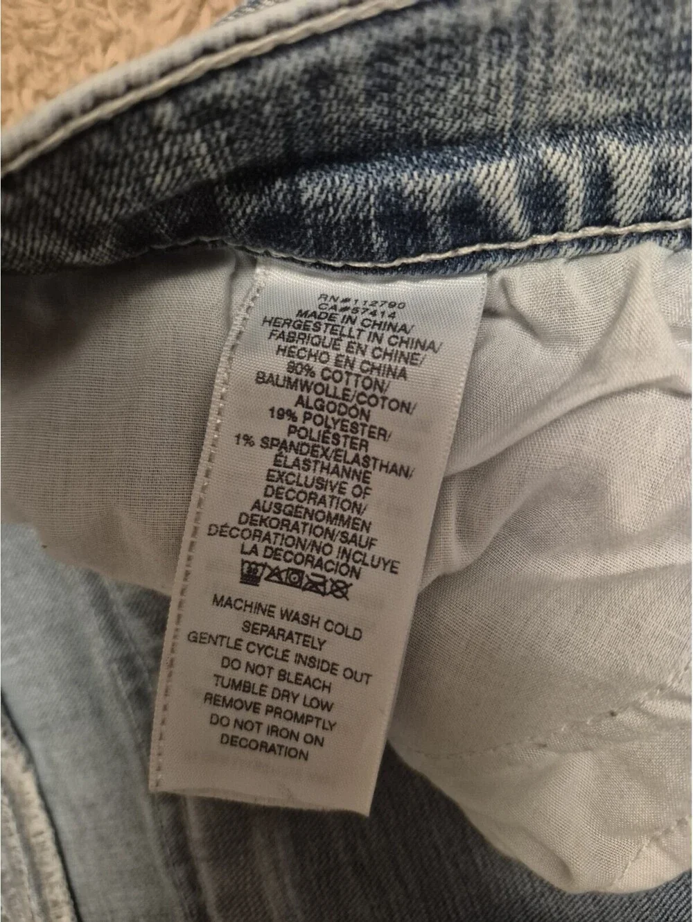 True Religion Rocco Moto Renegade Light Wash Relaxed Skinny Jeans Size 36x34